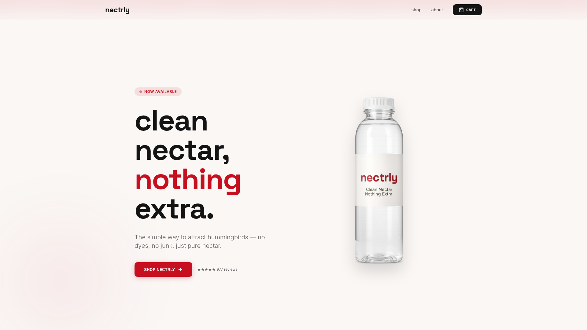 Nectrly website mockup